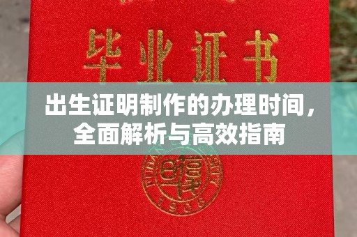 建平出生证明制作的办理时间，全面解析与高效指南