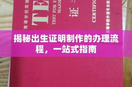建平揭秘出生证明制作的办理流程，一站式指南