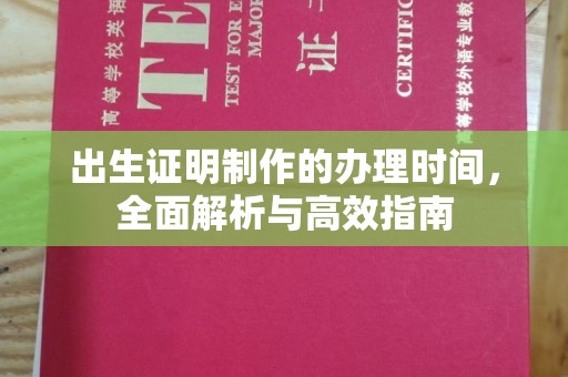 建平出生证明制作的办理时间，全面解析与高效指南
