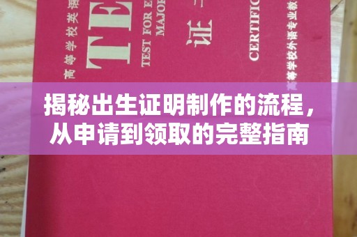 建平揭秘出生证明制作的流程，从申请到领取的完整指南